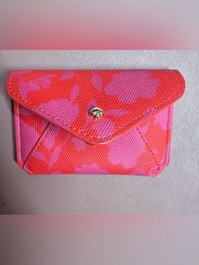 Kate Spade Pink and Coral Floral Envelope Wallet